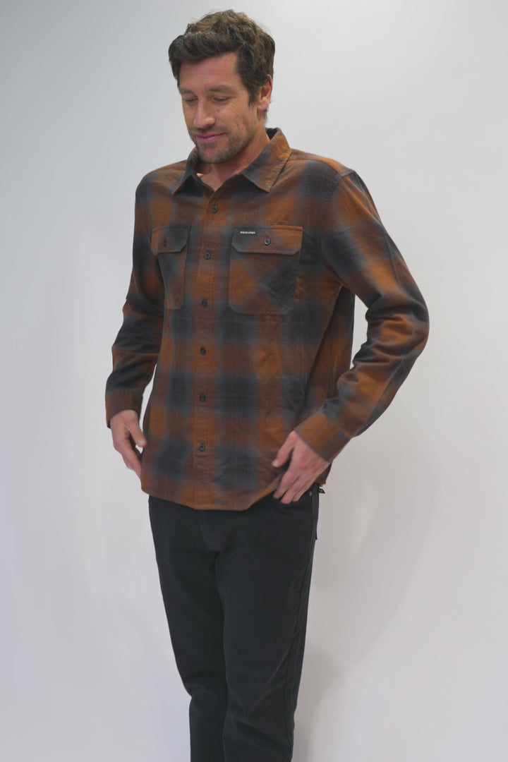 Camisa Pagoda Orgánica Terracota Hombre