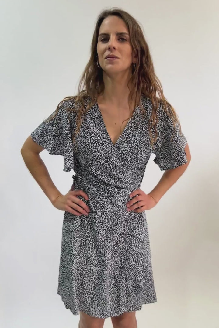 Vestido Sade Print Leopardo Negro Mujer