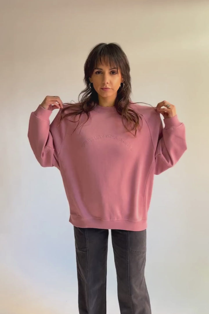 Polerón Agar Orgánico Rosado Mujer