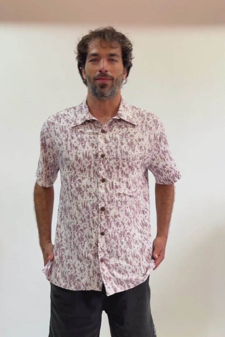 Guayabera Bunche Print Rosado