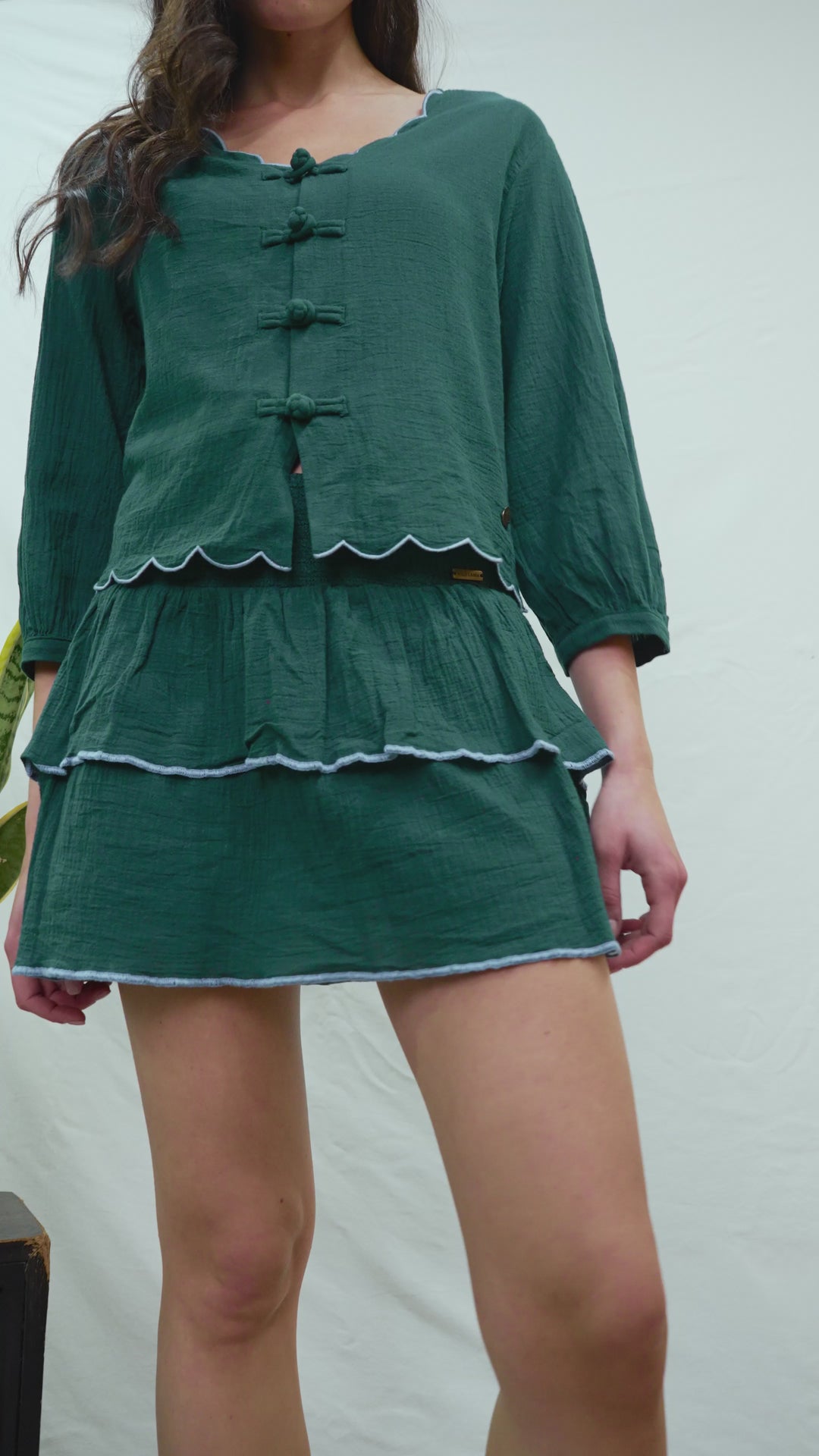 Falda Short Jopi Orgánico Petróleo Mujer