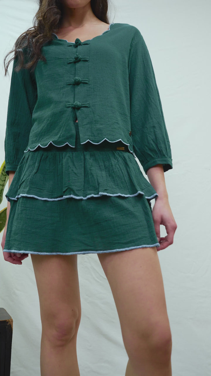 Falda Short Jopi Orgánico Petróleo Mujer