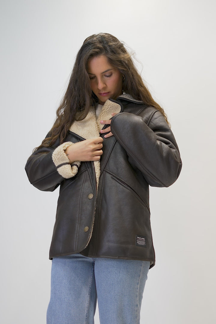 Chaqueta Vigueira Reciclada Café Mujer