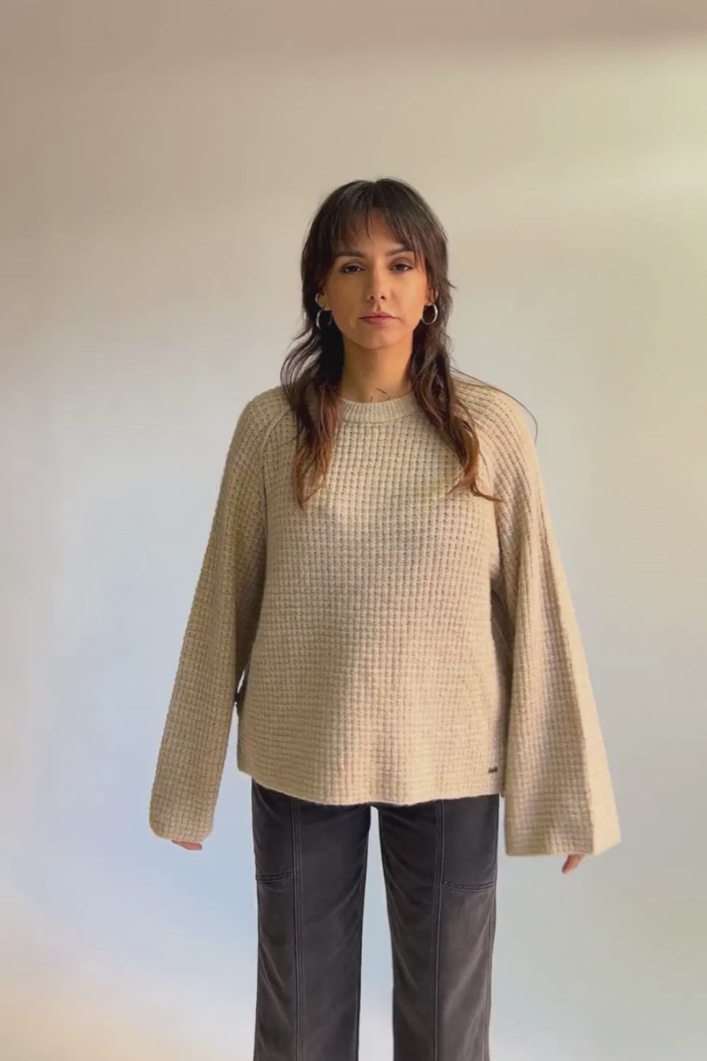 Sweater Akebia Reciclado Beige Mujer