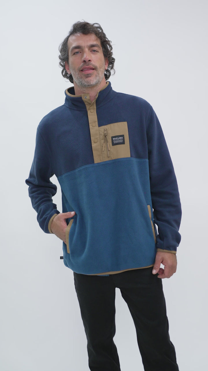 Polar Lava Reciclado Color Block Azul Hombre
