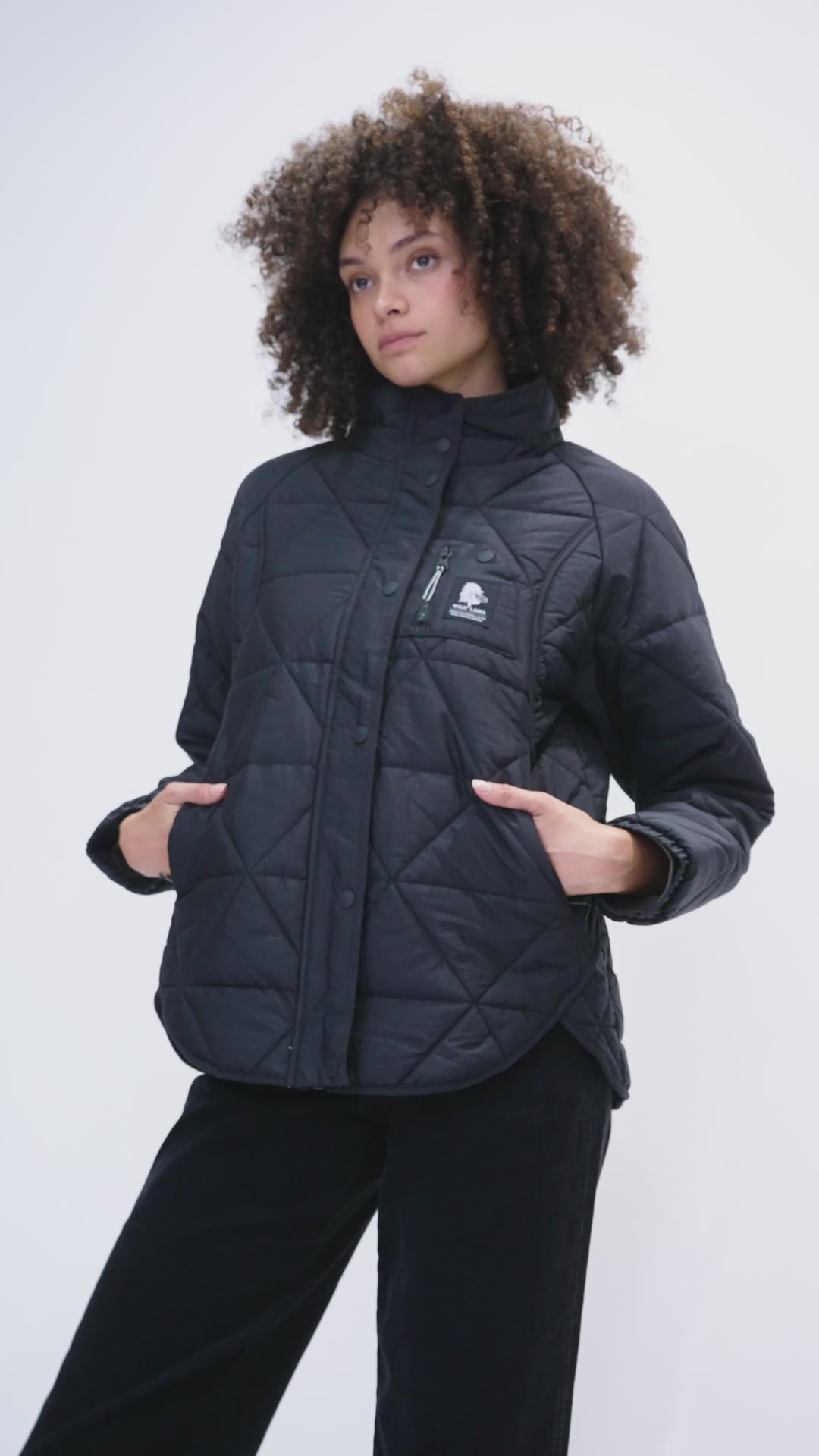 Parka Rena Reciclada Negro Mujer