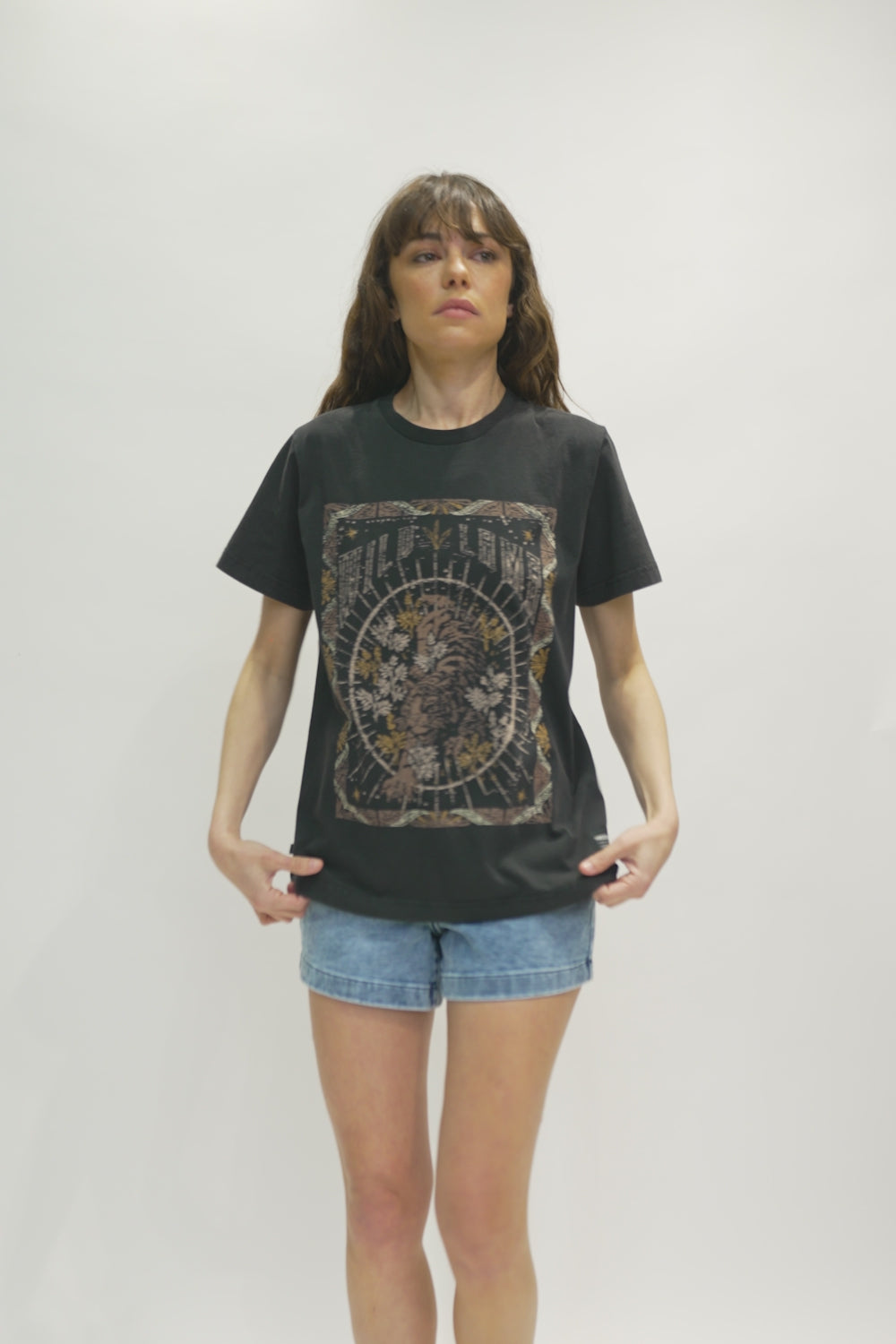 Polera Genovesa Orgánica Negra Mujer