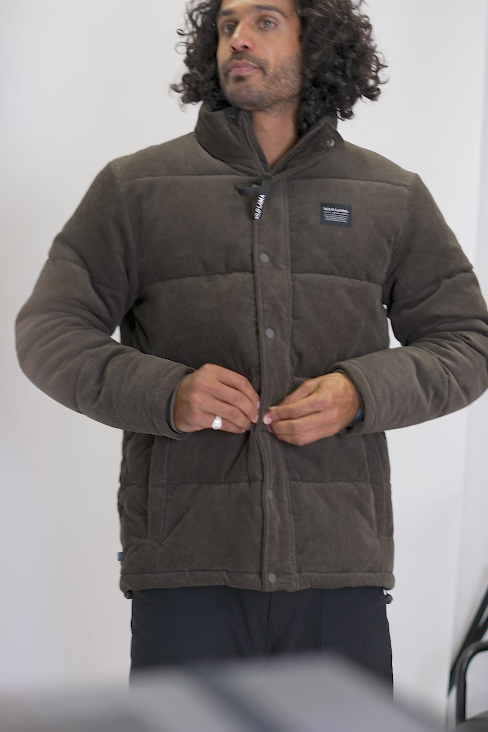 Parka Lauca Corduroy Orgánica Verde Hombre