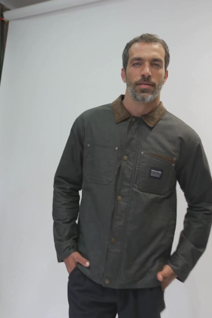 Chaqueta Tako Wax Orgánica Verde Hombre