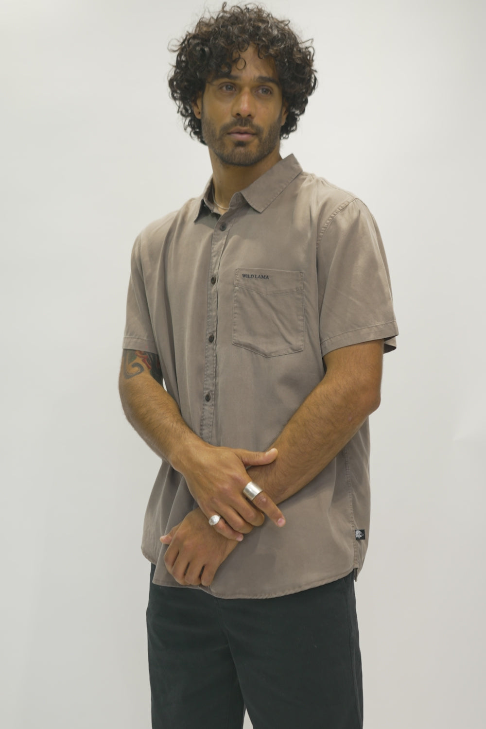 Camisa Jim Café Hombre