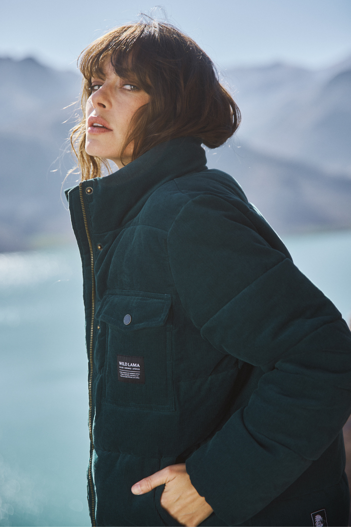 Parka Chic Puffa Orgánica Petróleo Mujer