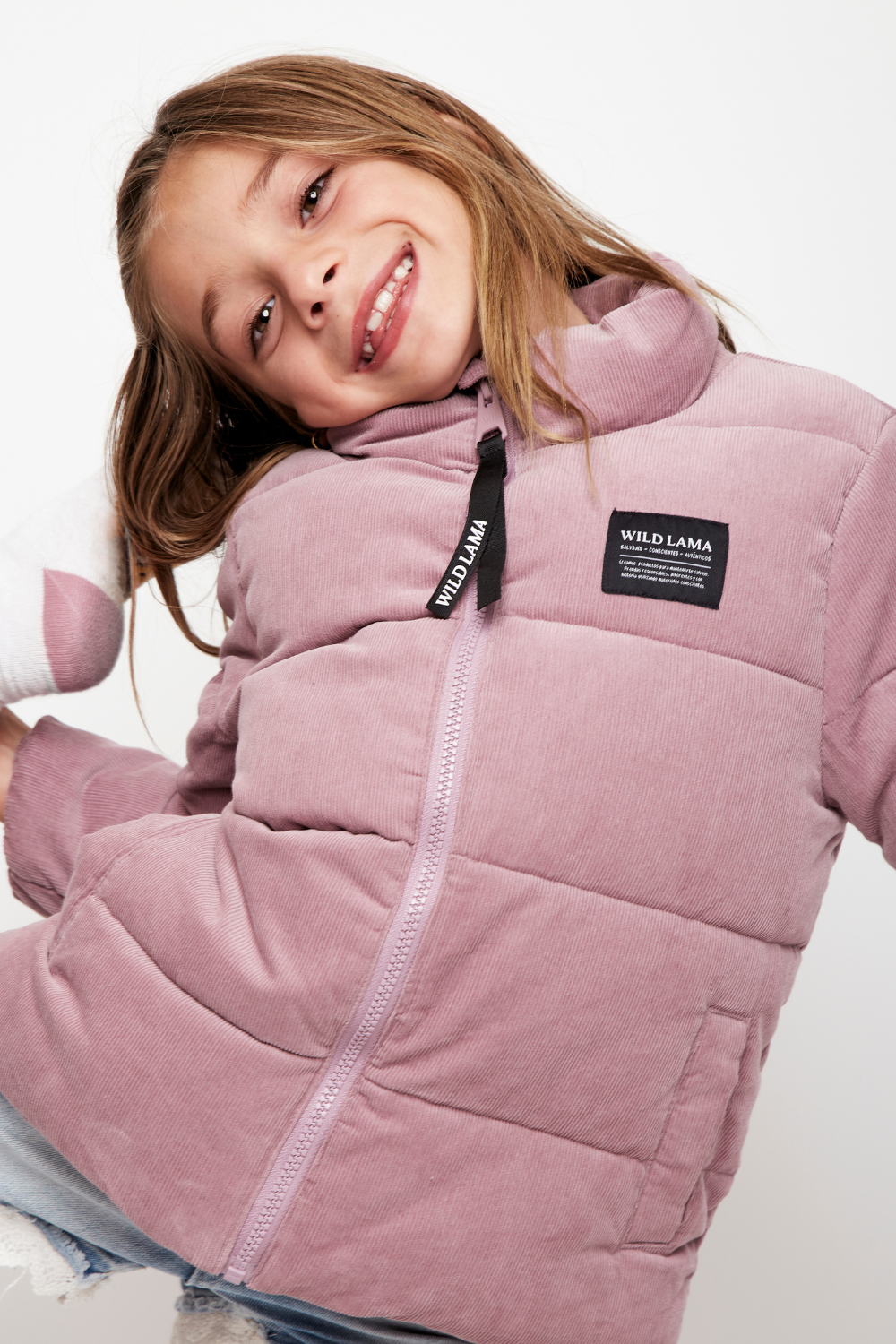 Parka Chic Puffa Orgánica Rosada Kids