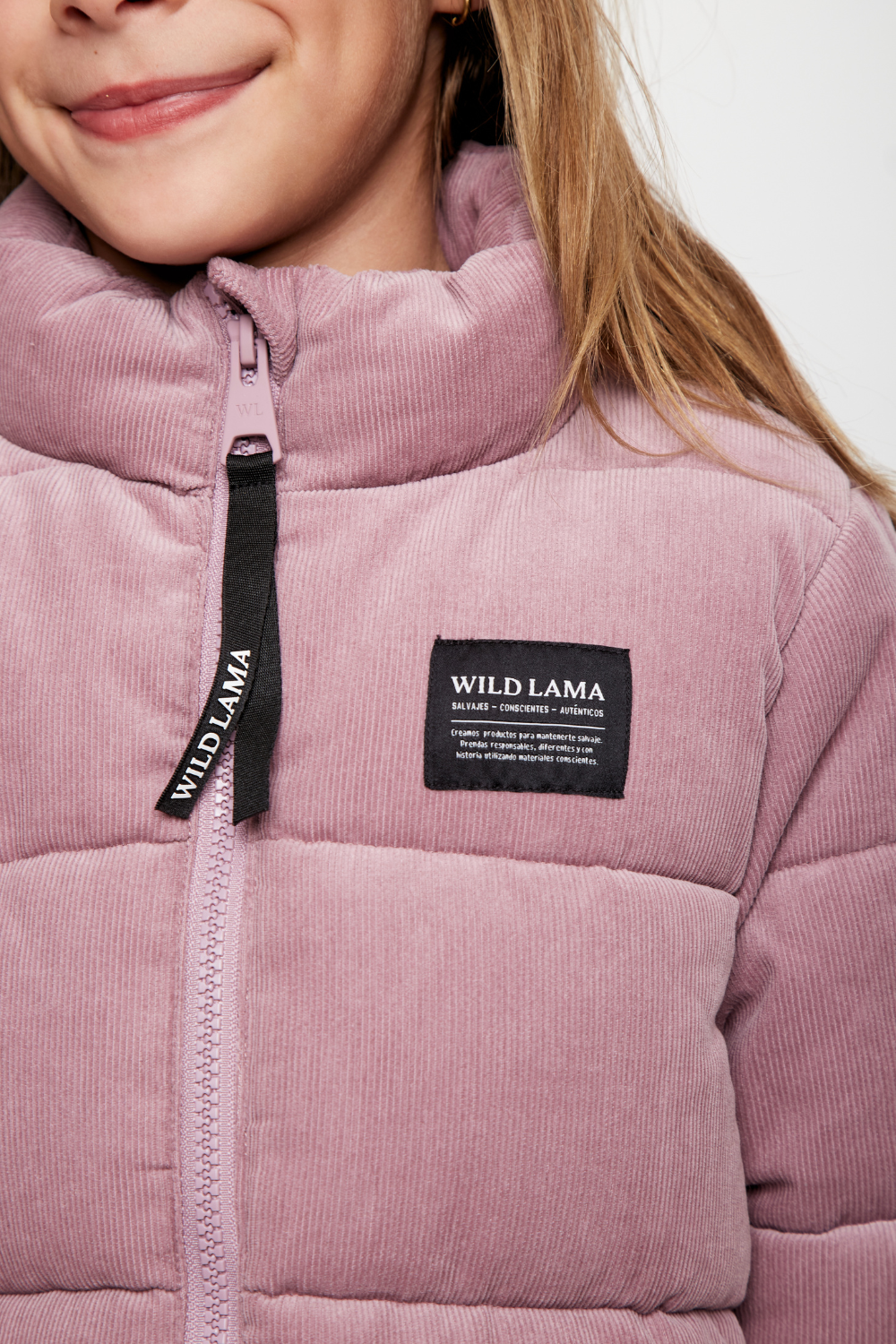 Parka Chic Puffa Orgánica Rosada Kids