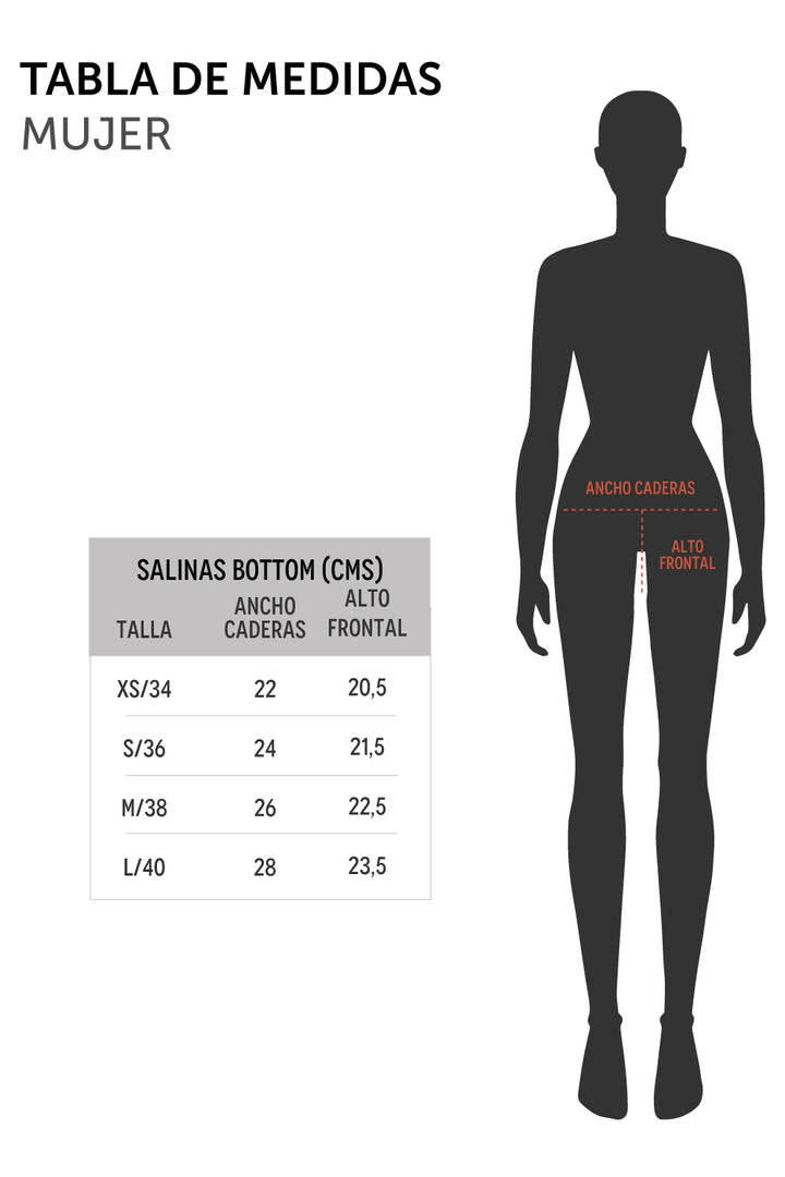 Bottom Bikini Salinas Reciclado Negro Mujer
