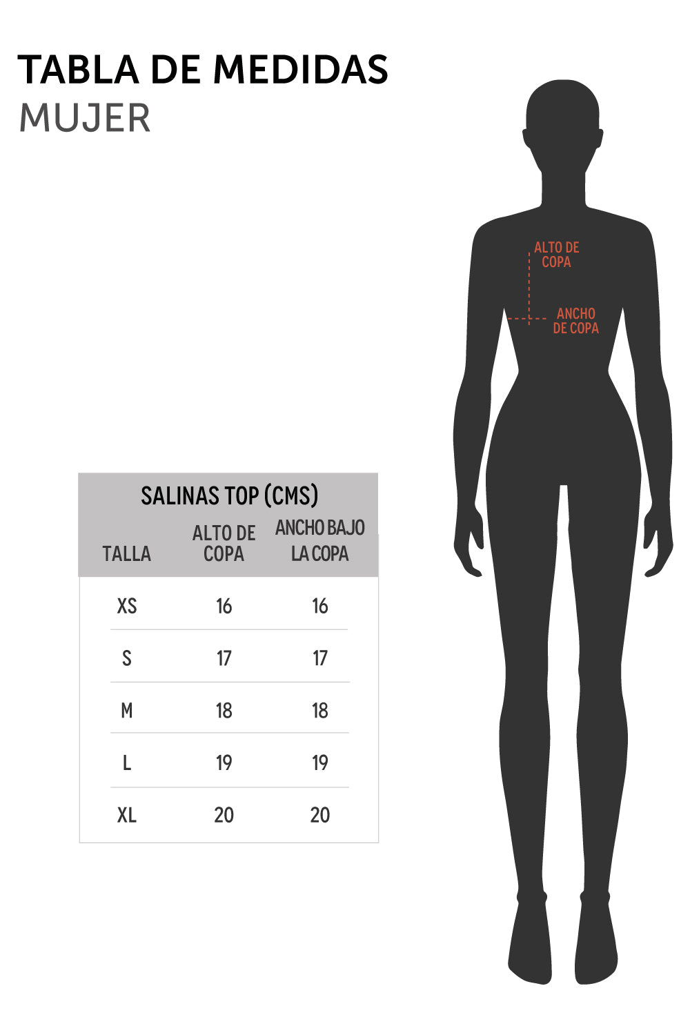 Top Bikini Salinas Reciclado Negro Mujer