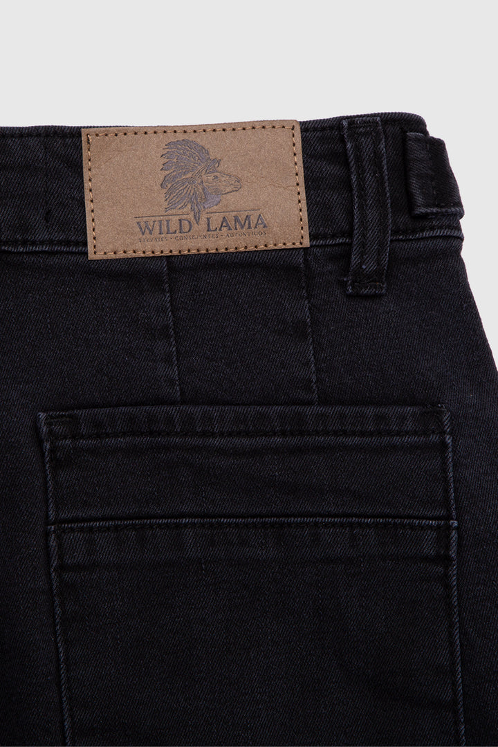 Short Nix Orgánico Denim Negro Mujer