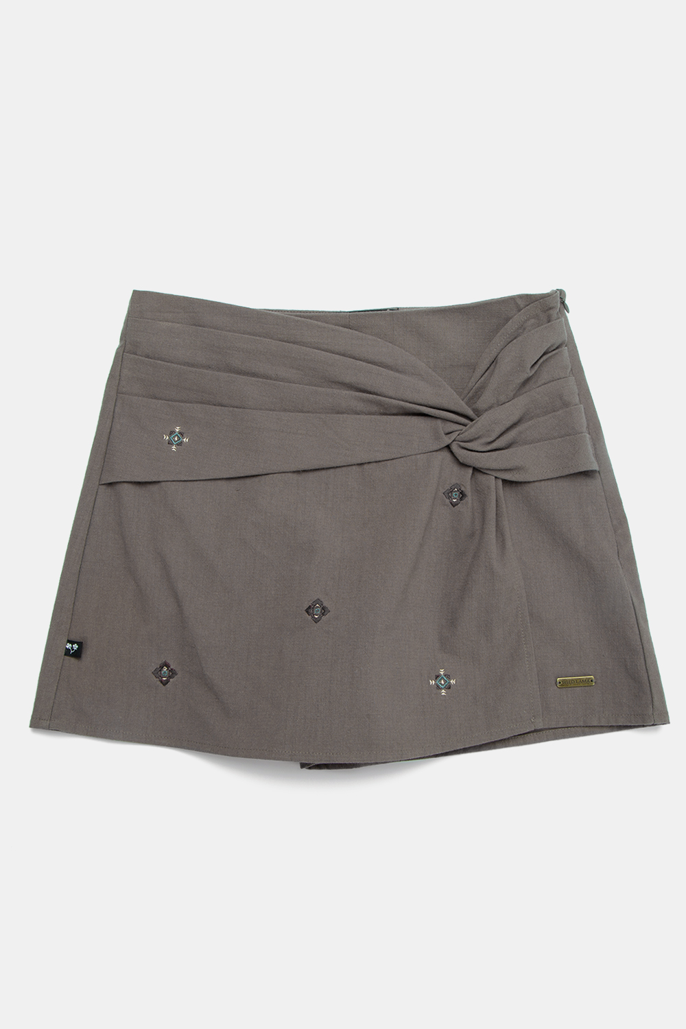 Falda Short Rizo Orgánico Café Mujer