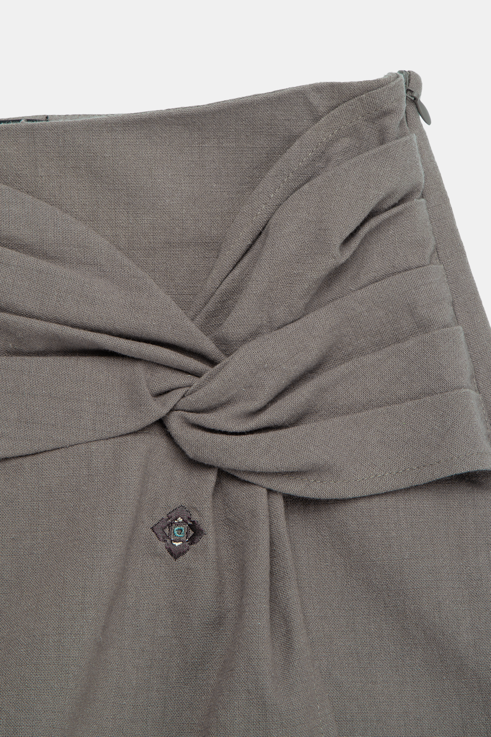Falda Short Rizo Orgánico Café Mujer