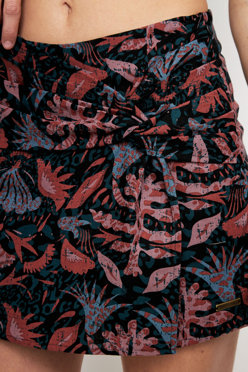 Falda Short Rizo Orgánico Print Boho Mujer