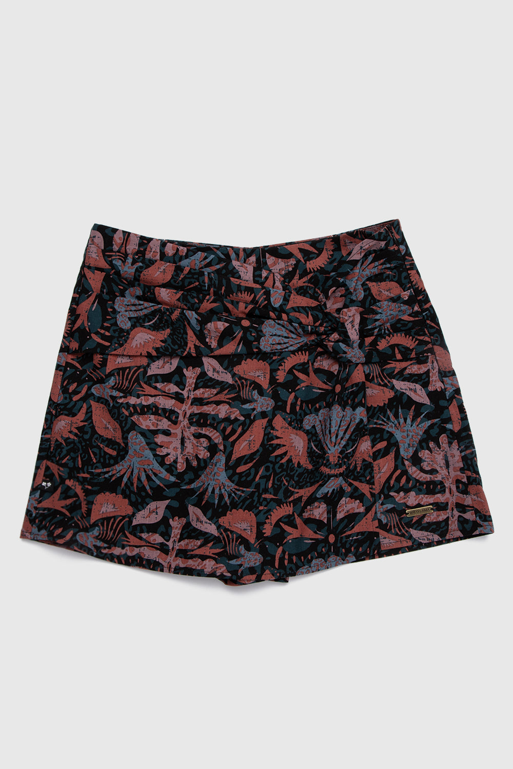 Falda Short Rizo Orgánico Print Boho Mujer