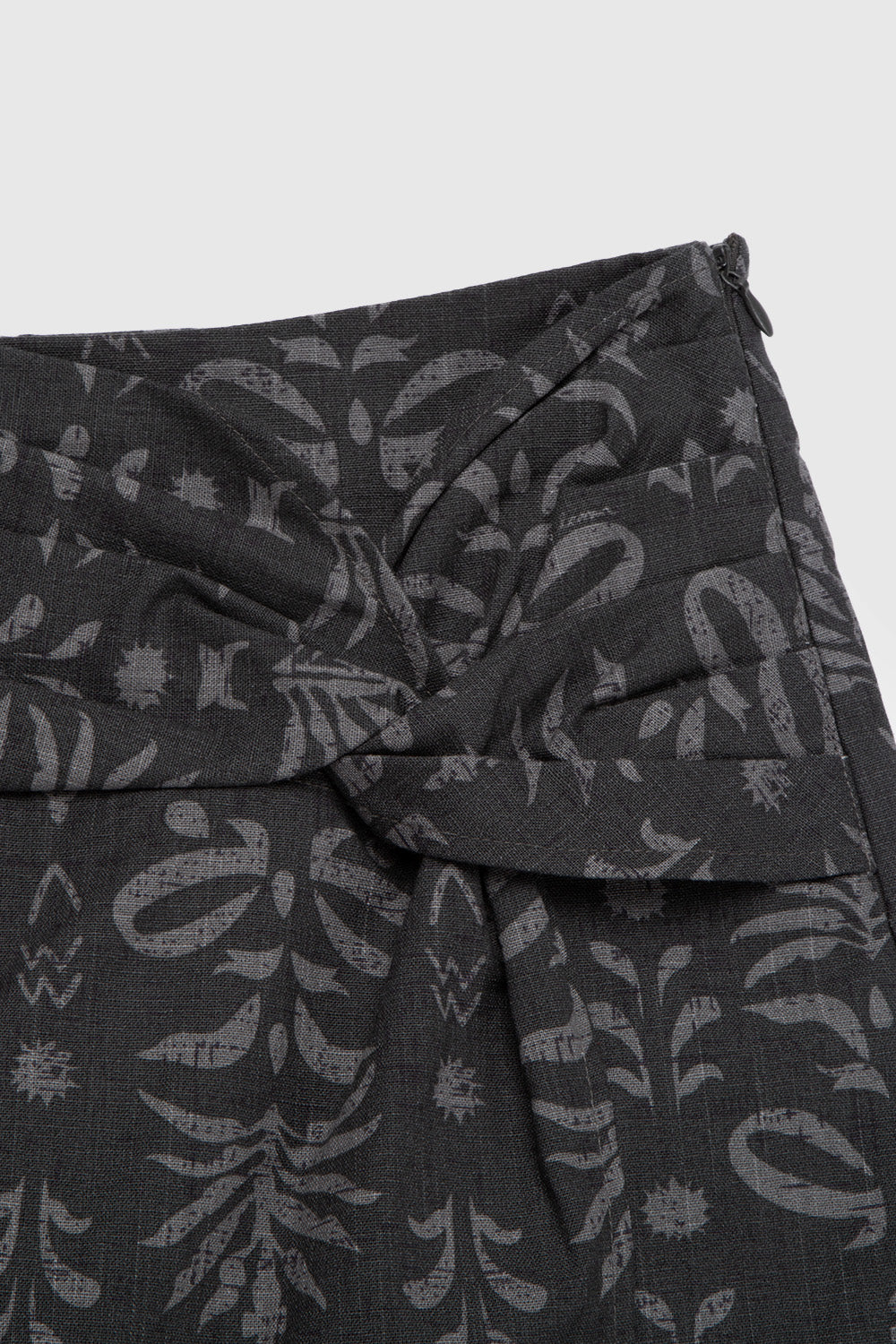 Falda Short Rizo Orgánico Print Gris Mujer