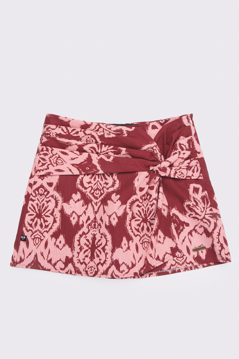 Falda Short Rizo Orgánico Print Rosado Mujer