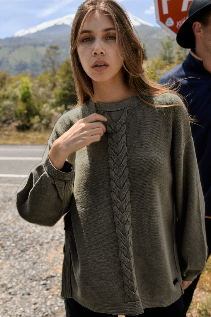 Sweater Noir Orgánico Verde Militar Mujer