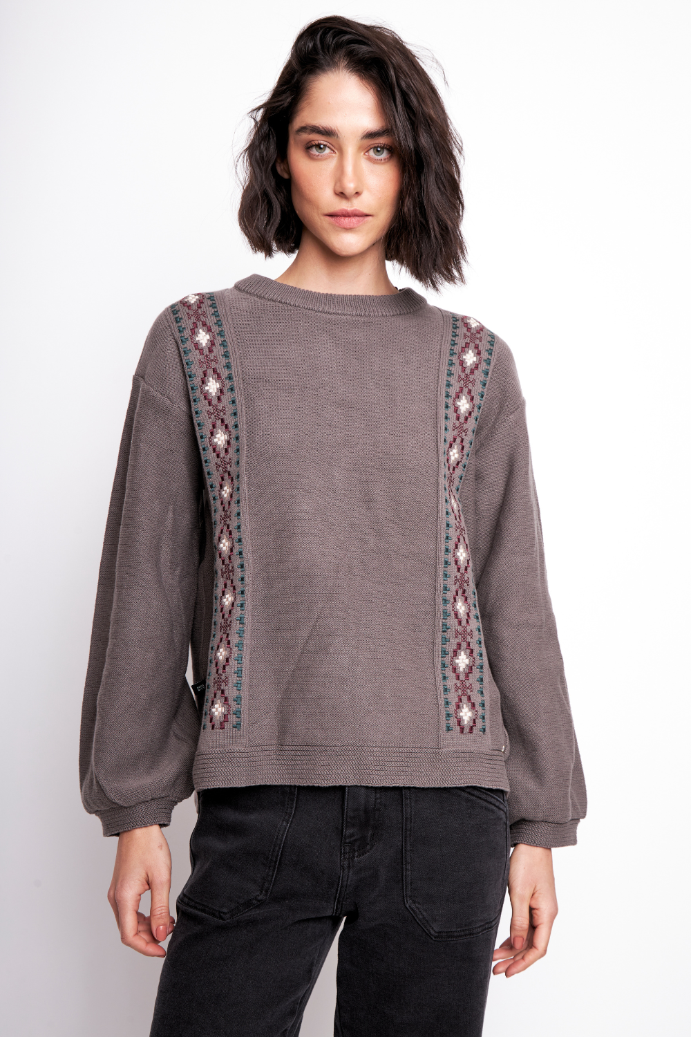 Sweater Acu Orgánico Café Mujer