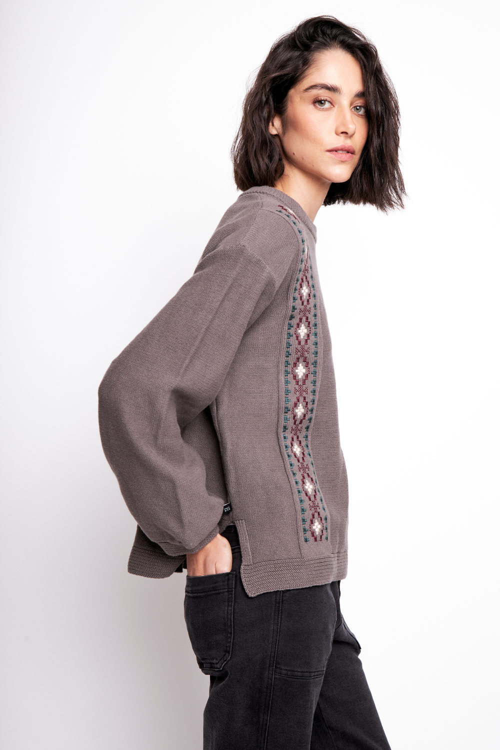 Sweater Acu Orgánico Café Mujer