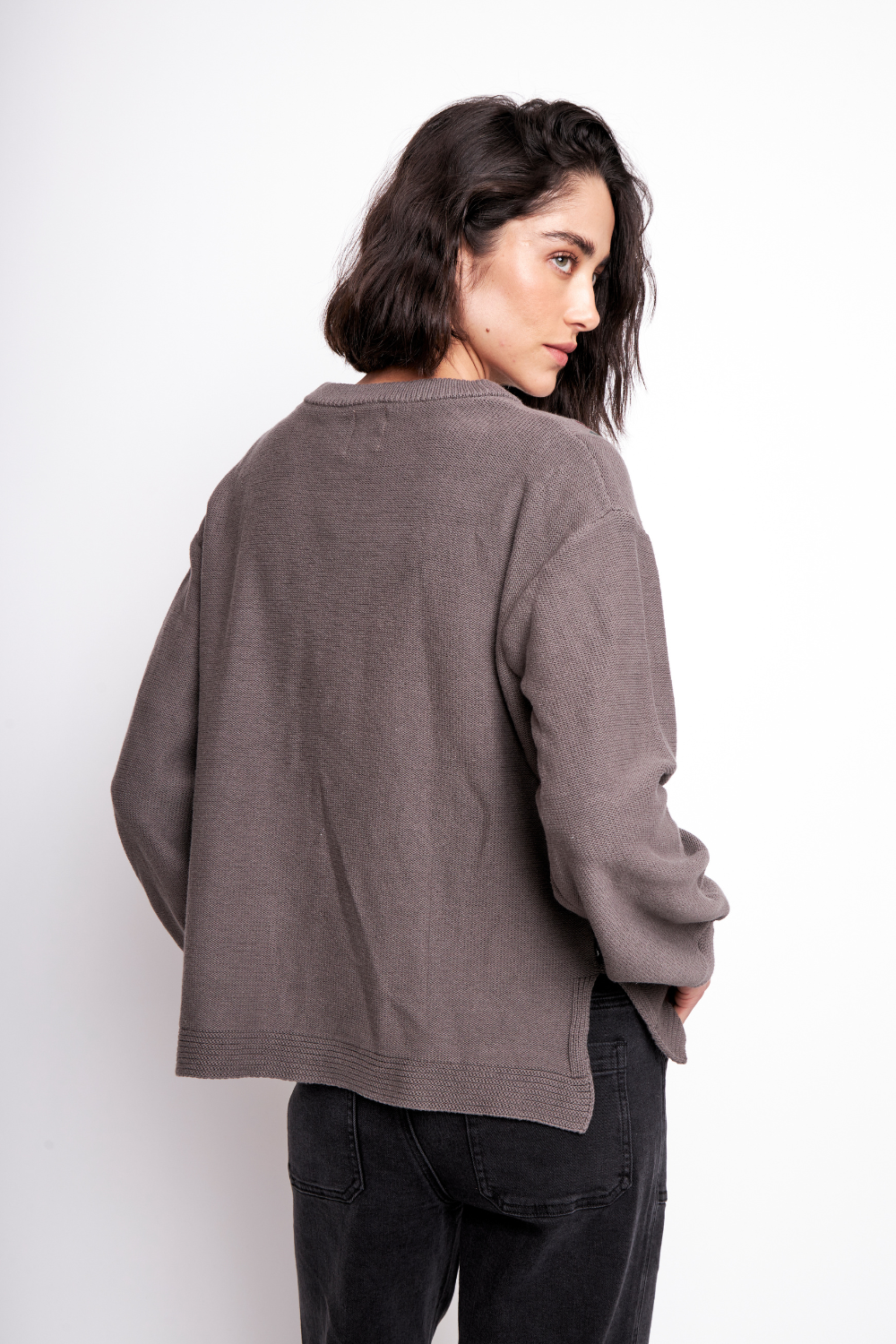 Sweater Acu Orgánico Café Mujer