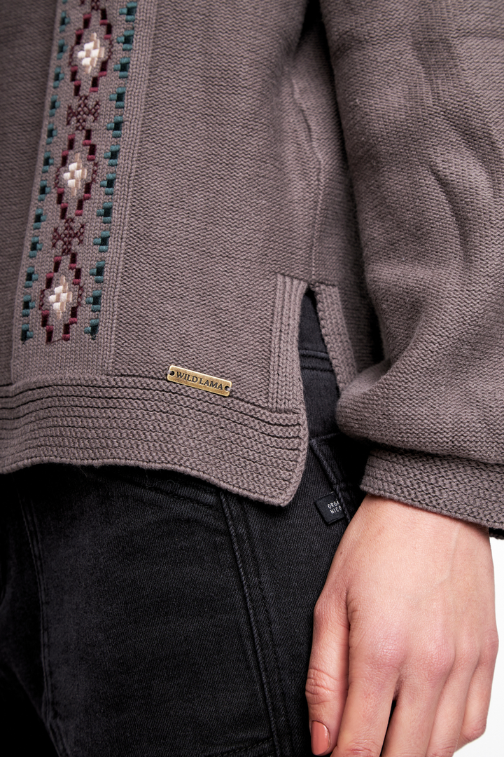 Sweater Acu Orgánico Café Mujer