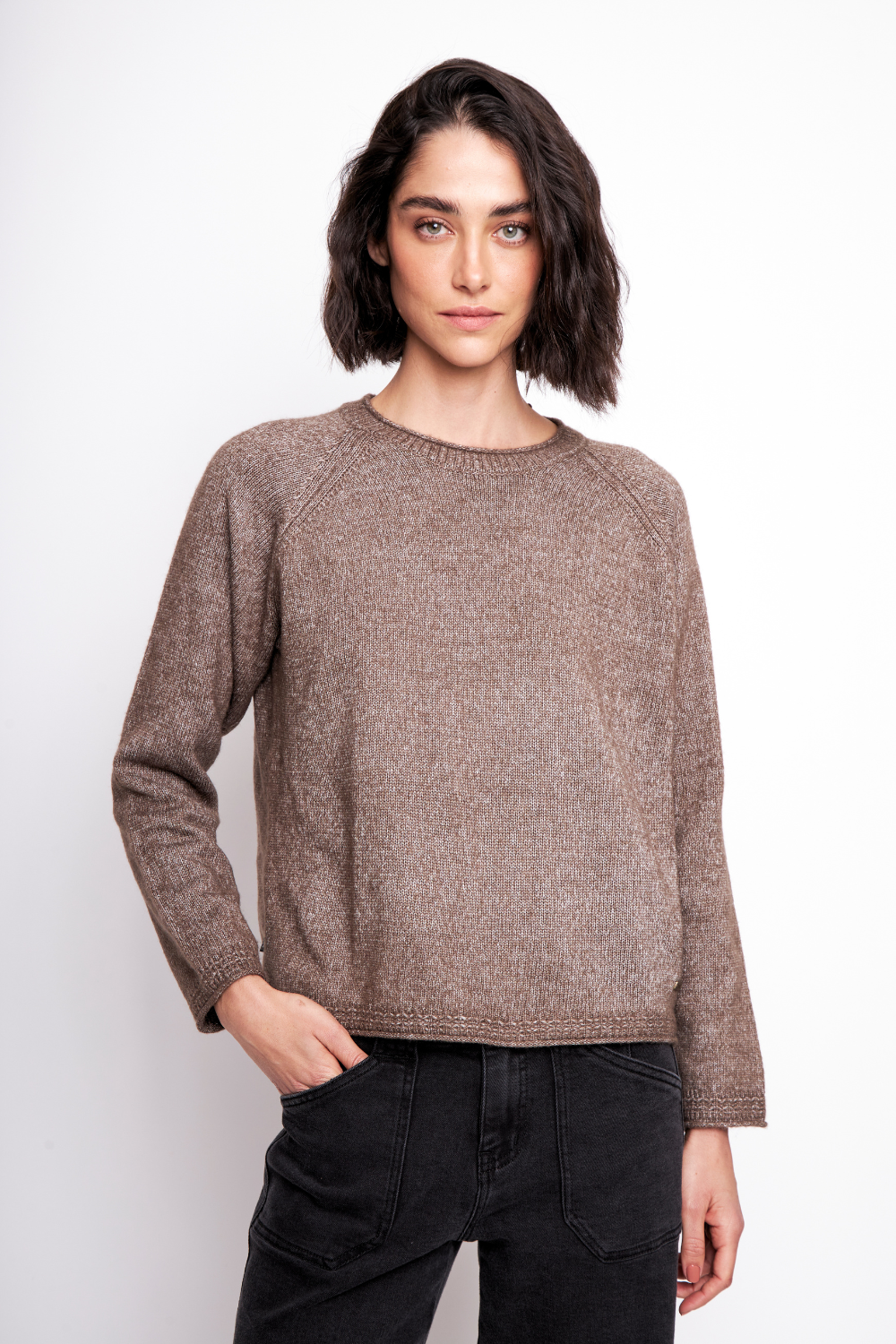Sweater Buga Reciclado Café Mujer