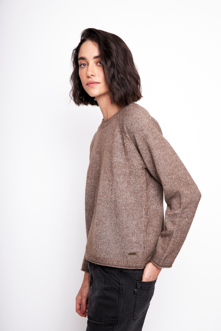 Sweater Buga Reciclado Café Mujer