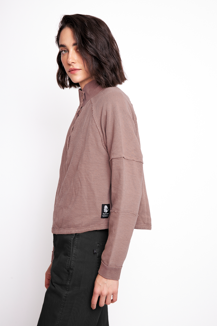 Polerón Raiza Orgánico Café Mujer