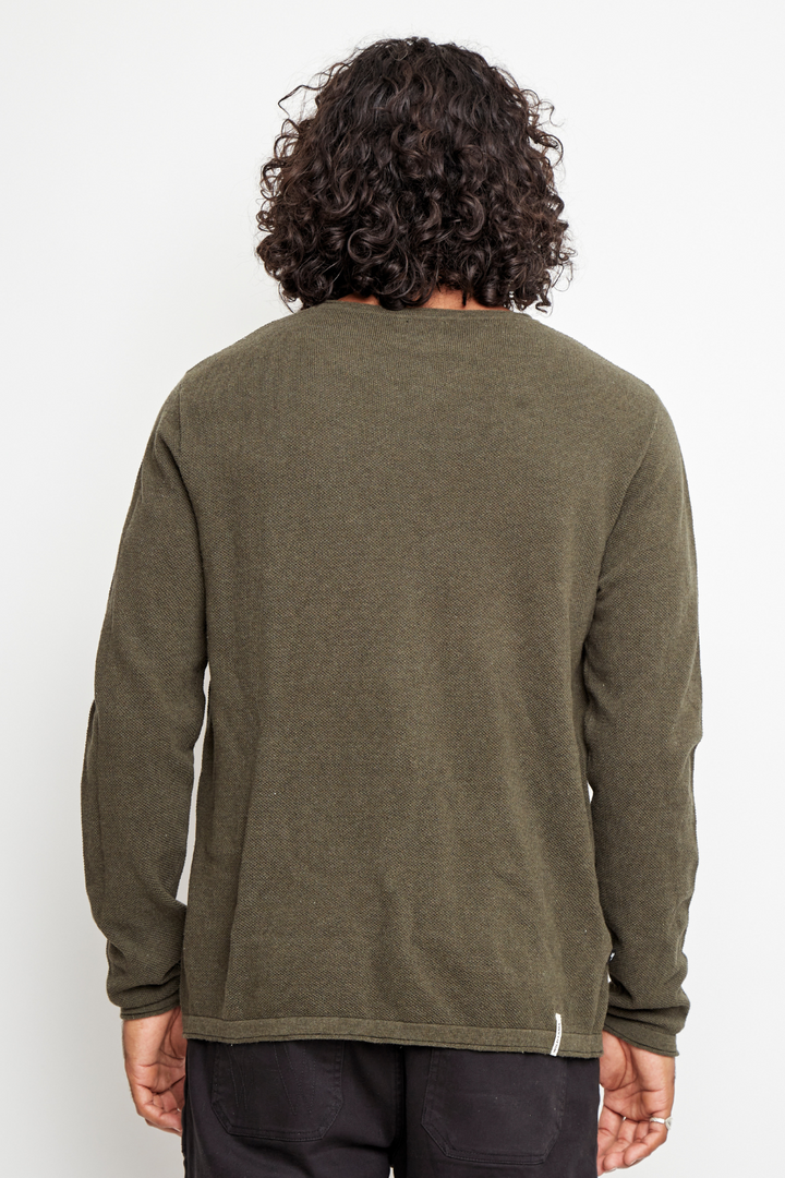 Sweater Roco Orgánico Verde Militar Hombre