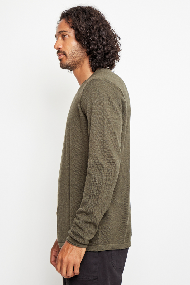 Sweater Roco Orgánico Verde Militar Hombre