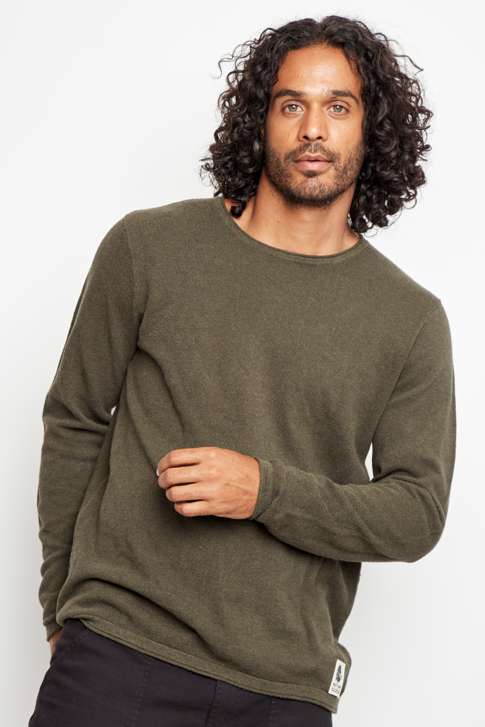 Sweater Roco Orgánico Verde Militar Hombre