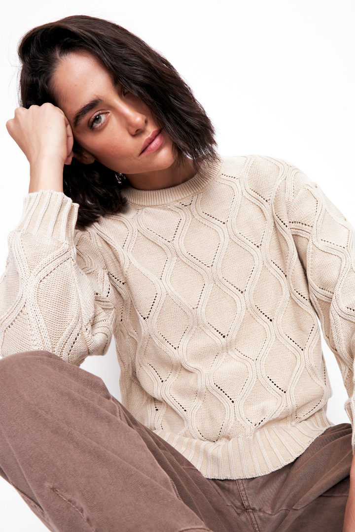 Sweater Trino Orgánico Beige Mujer