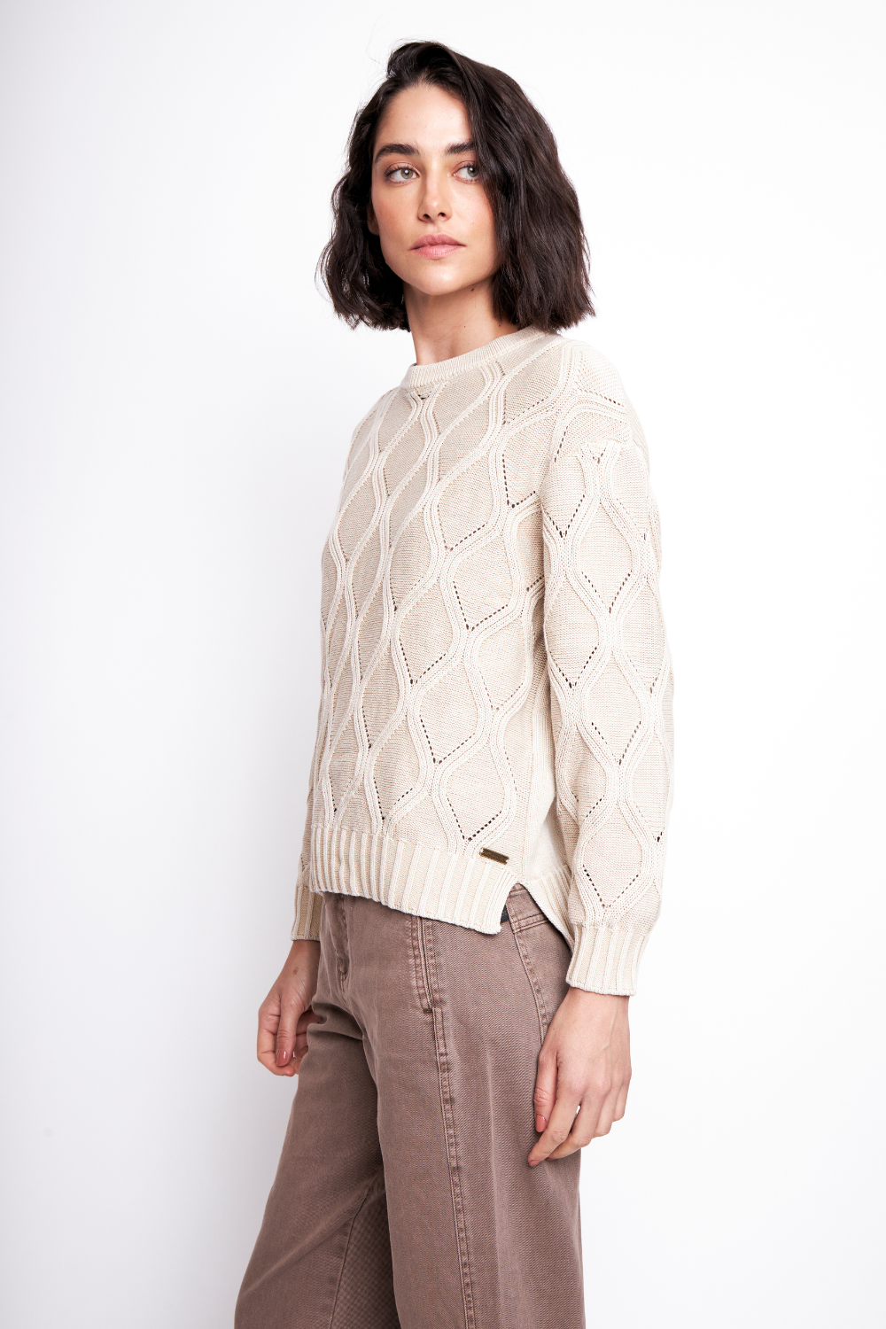 Sweater Trino Orgánico Beige Mujer