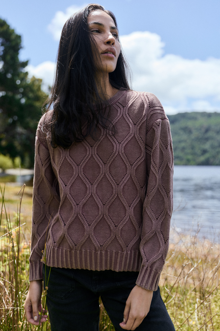 Sweater Trino Orgánico Rosado Mujer