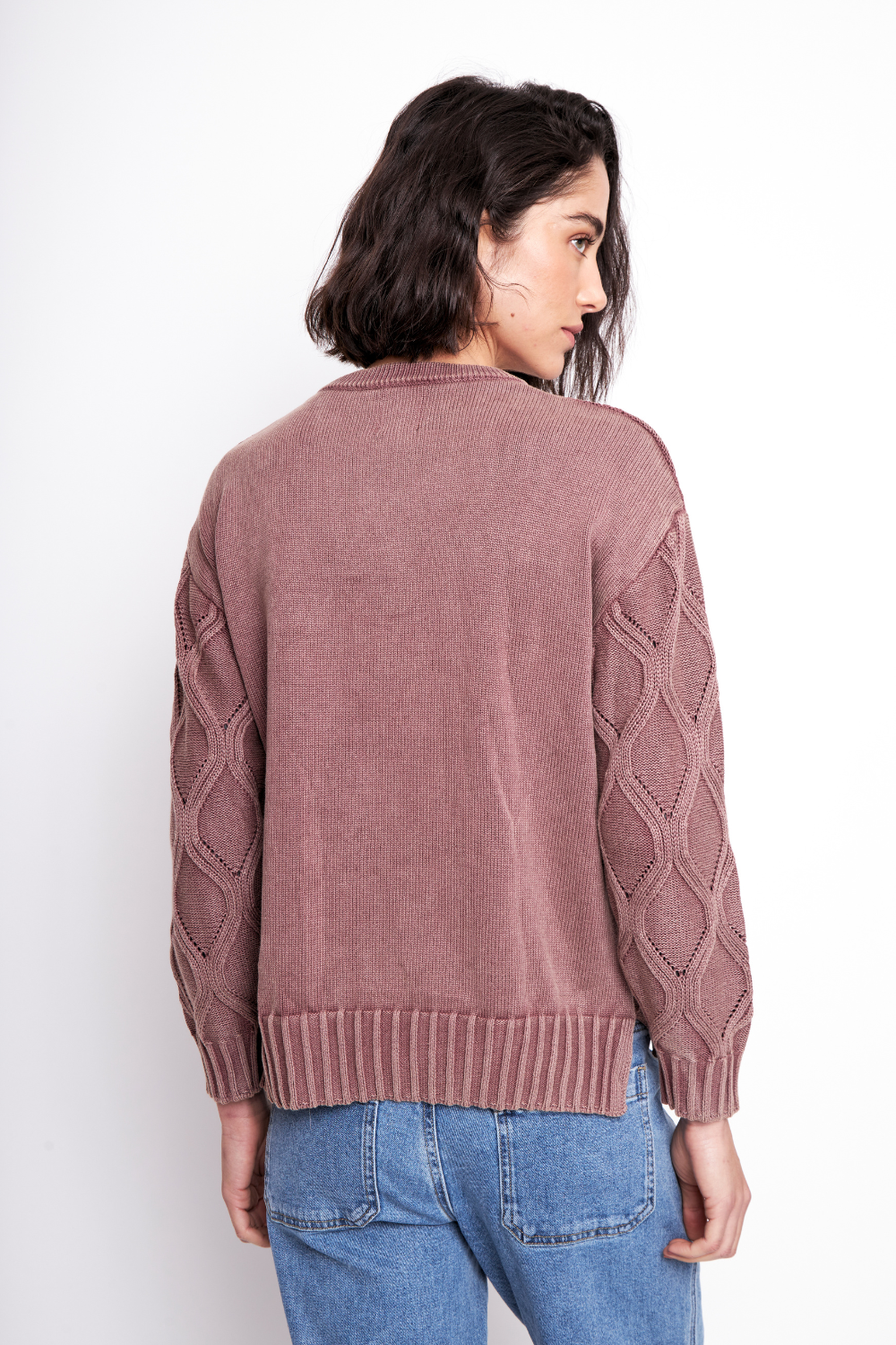Sweater Trino Orgánico Rosado Mujer