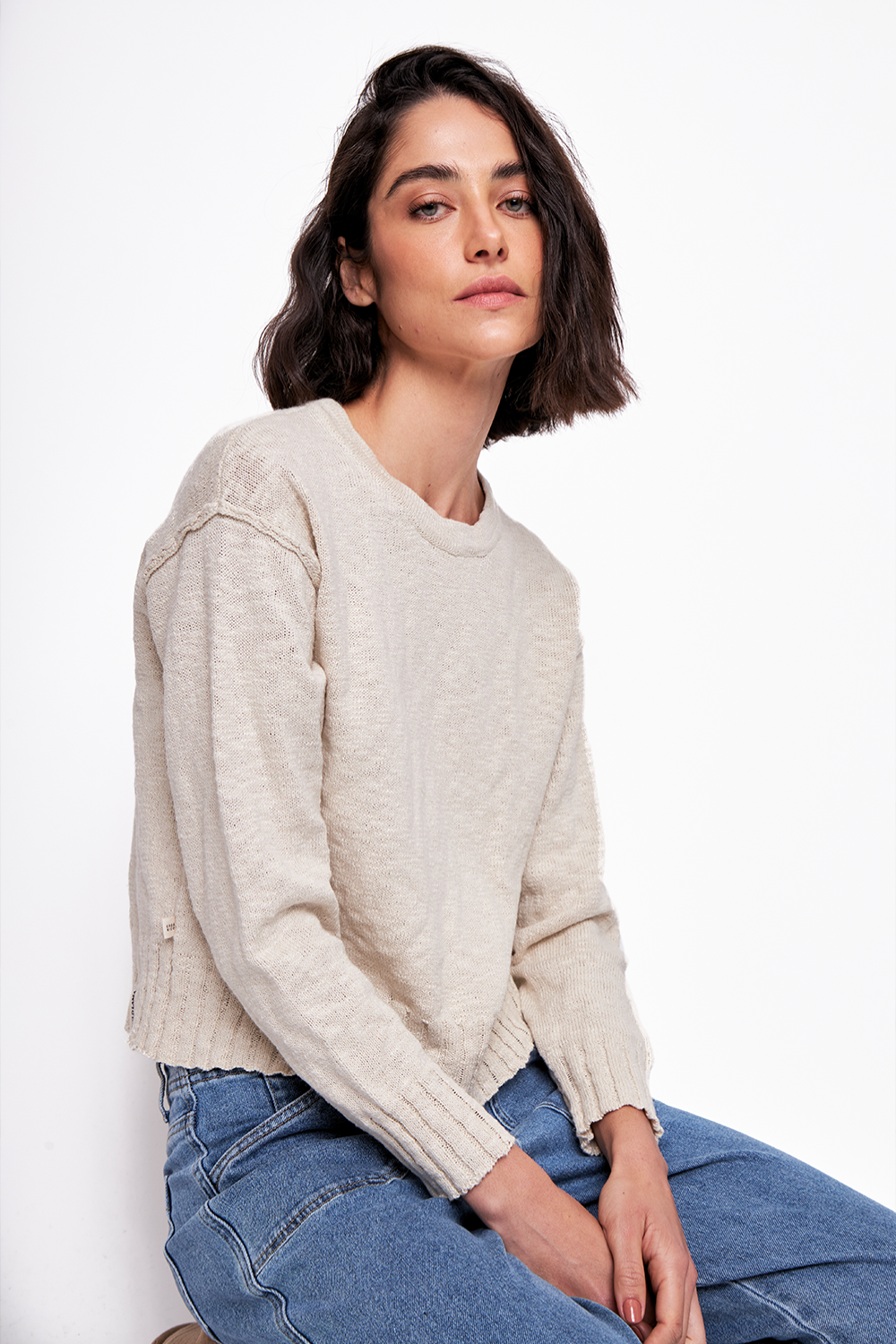 Sweater Uma Orgánico Beige Mujer