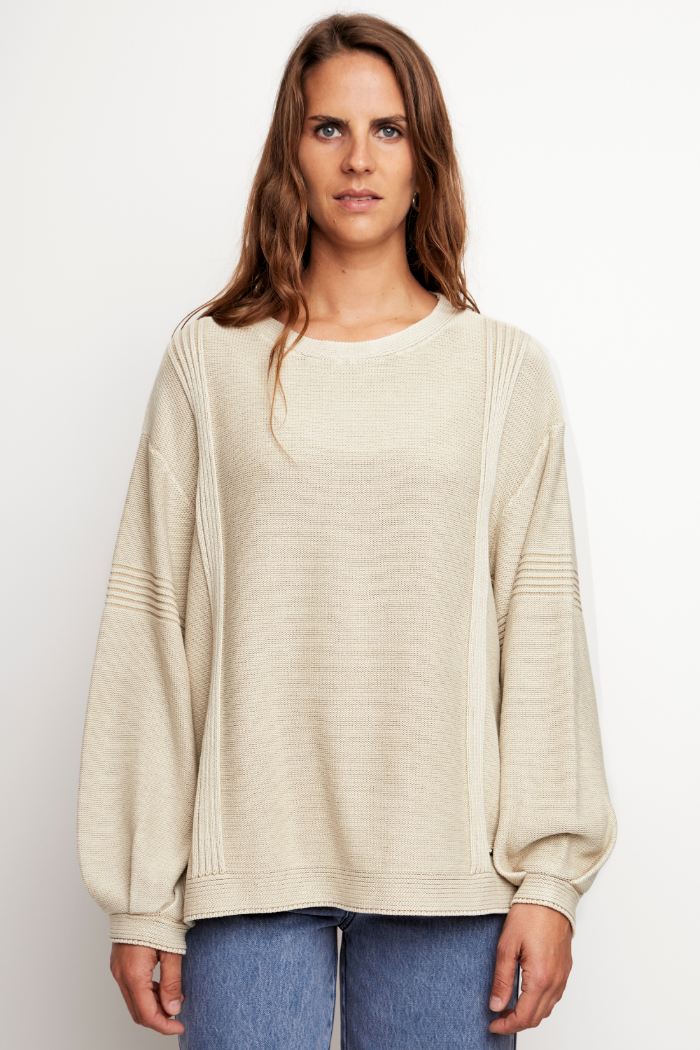 Sweater Viga Orgánico Beige Mujer