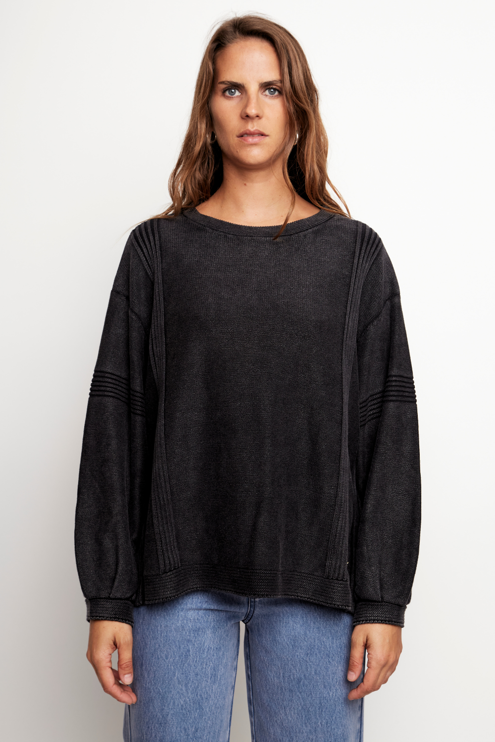 Sweater Viga Orgánico Negro Mujer