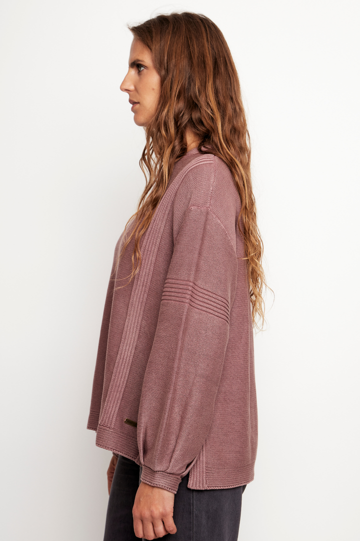 Sweater Viga Orgánico Rosado Mujer