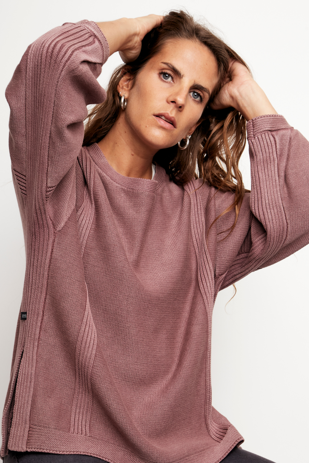 Sweater Viga Orgánico Rosado Mujer