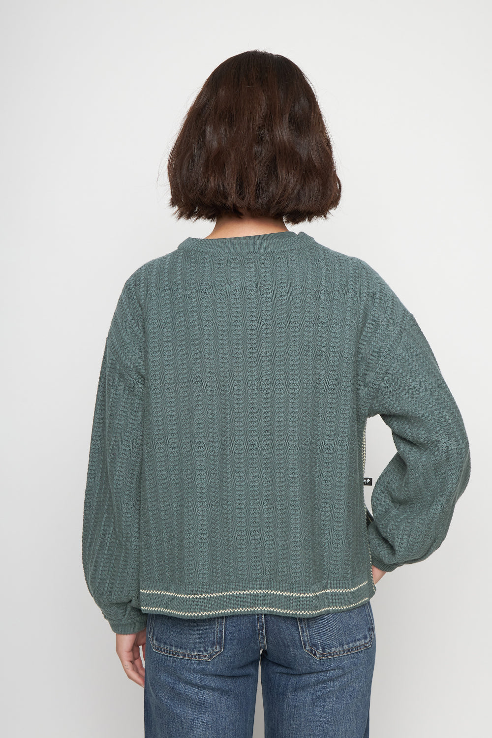 Sweater Noa Orgánico Petróleo Mujer