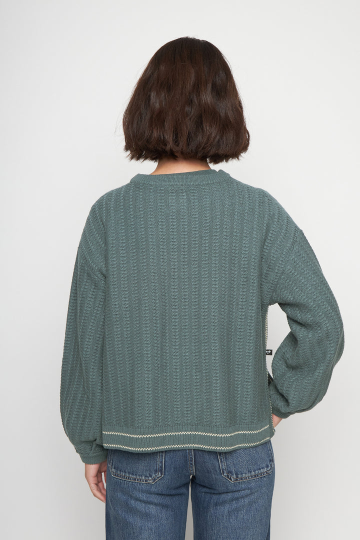 Sweater Noa Orgánico Petróleo Mujer