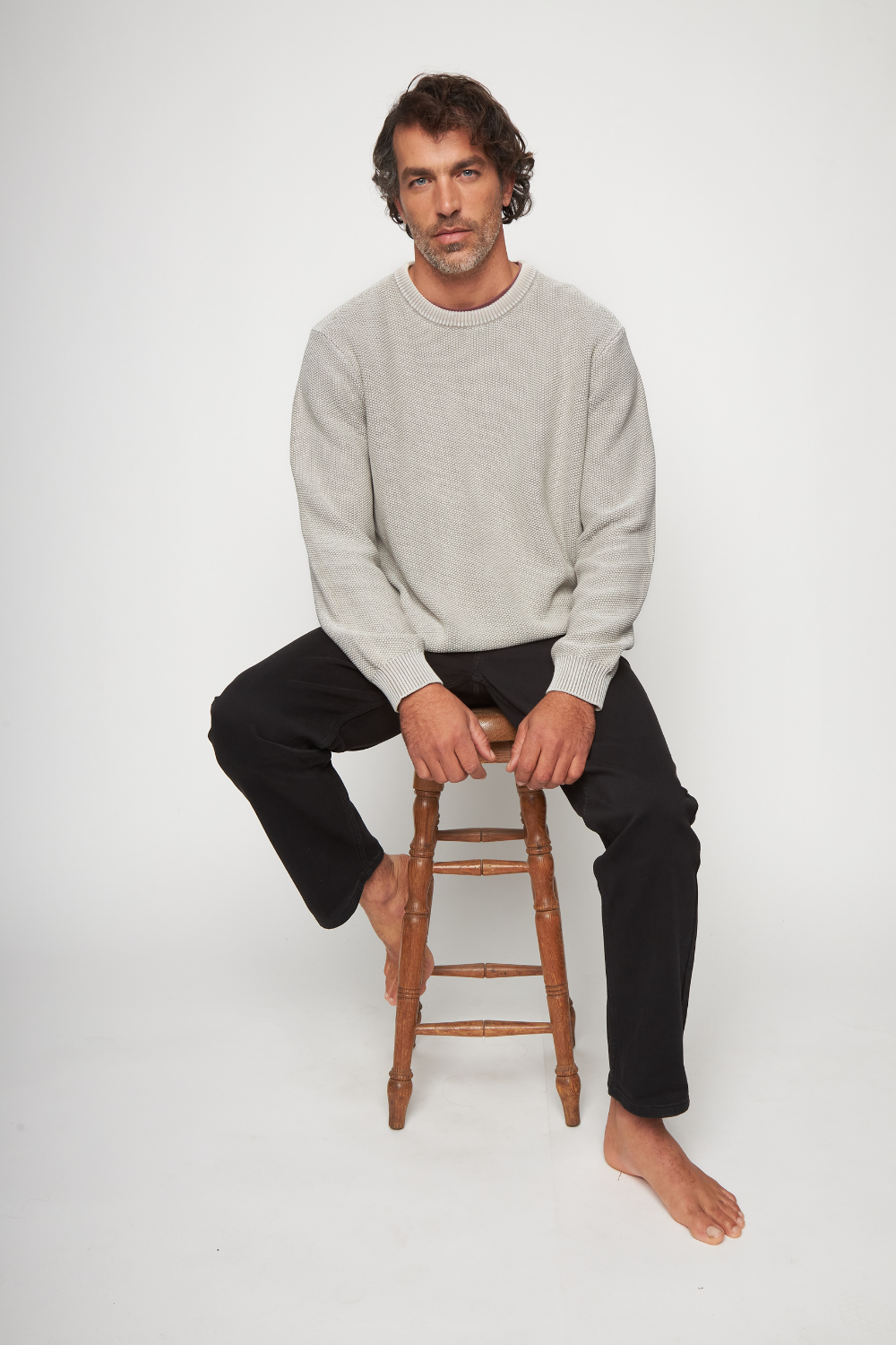 Sweater Toru Orgánico Beige Hombre