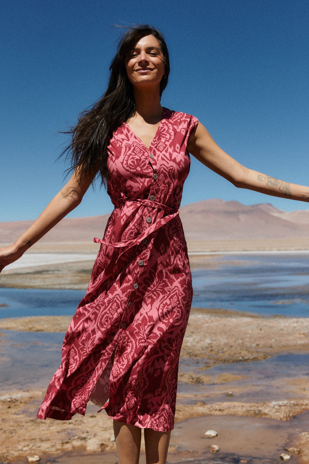 Vestido Dixy Print Rosado Mujer ECOVERO™